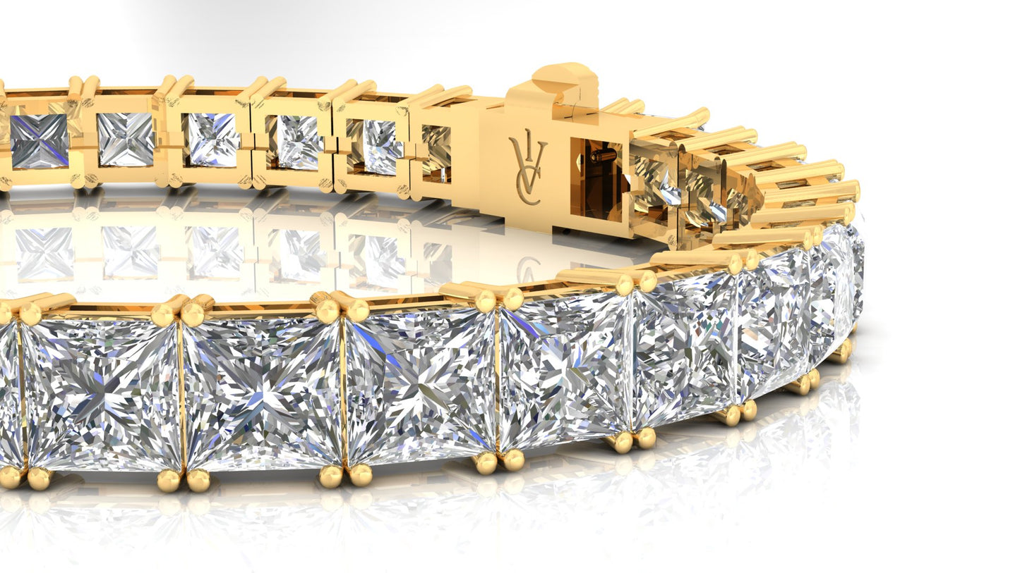 Princess cut tennis bracelet