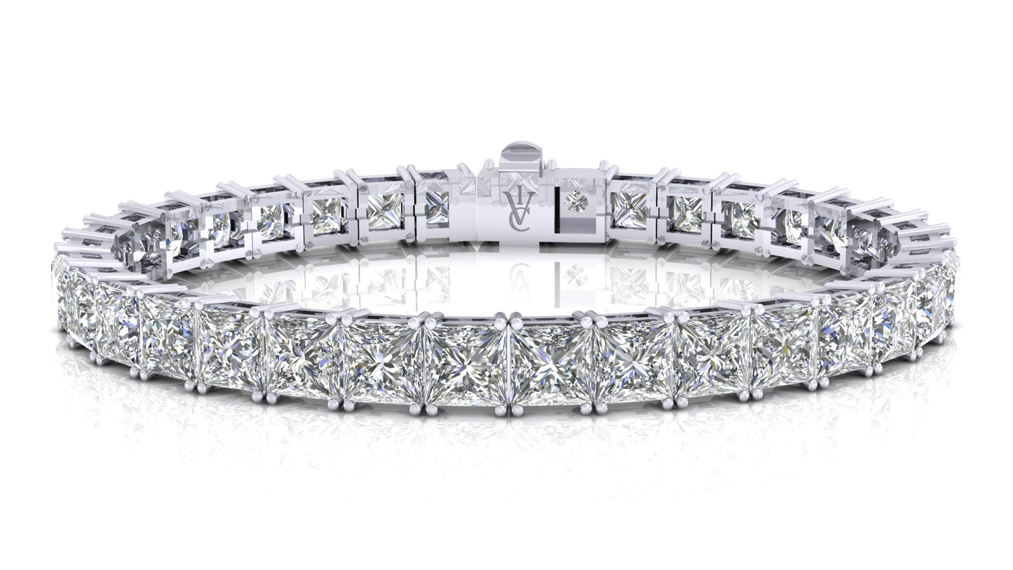 Princess cut tennis bracelet