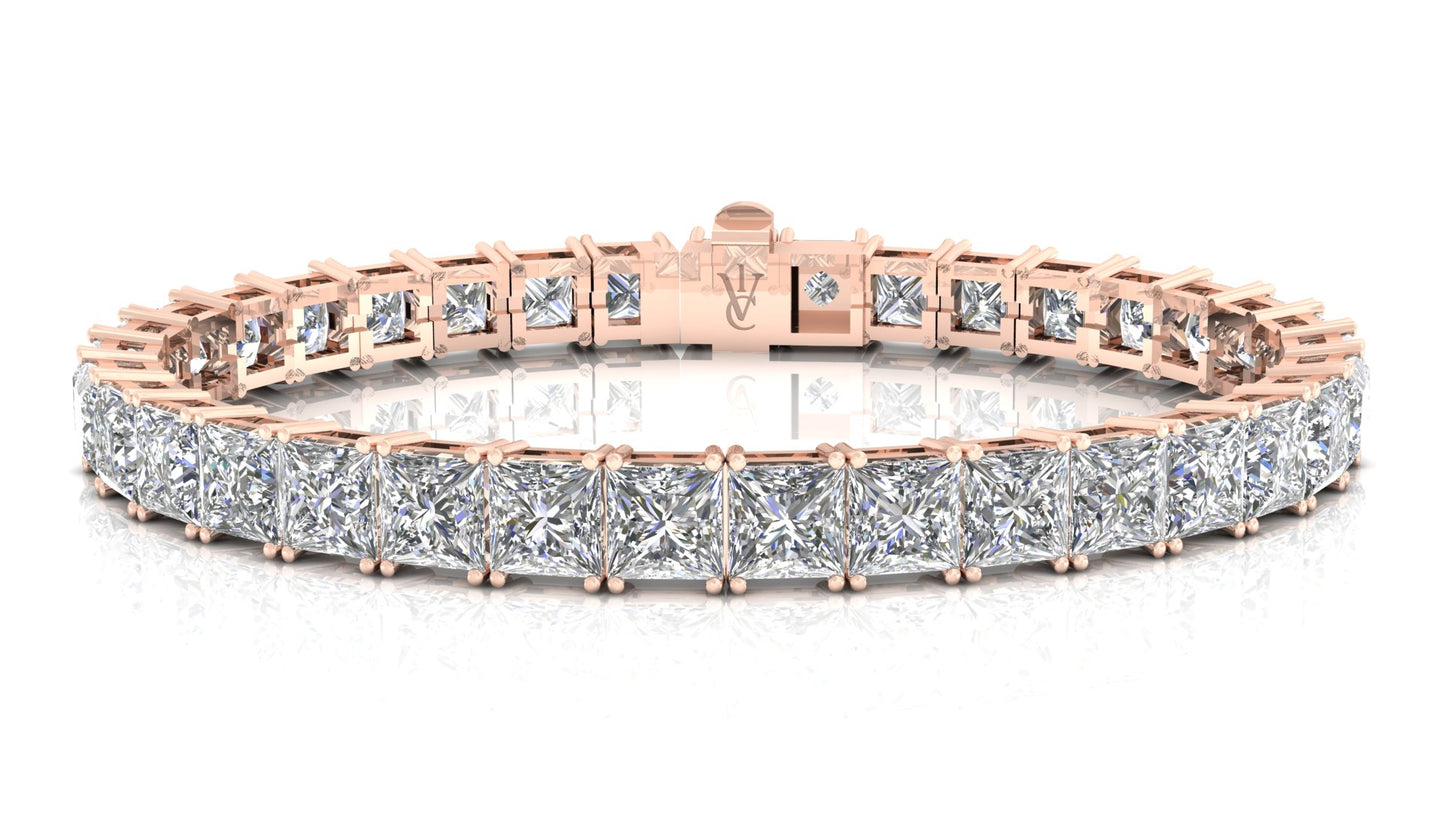 Princess cut tennis bracelet