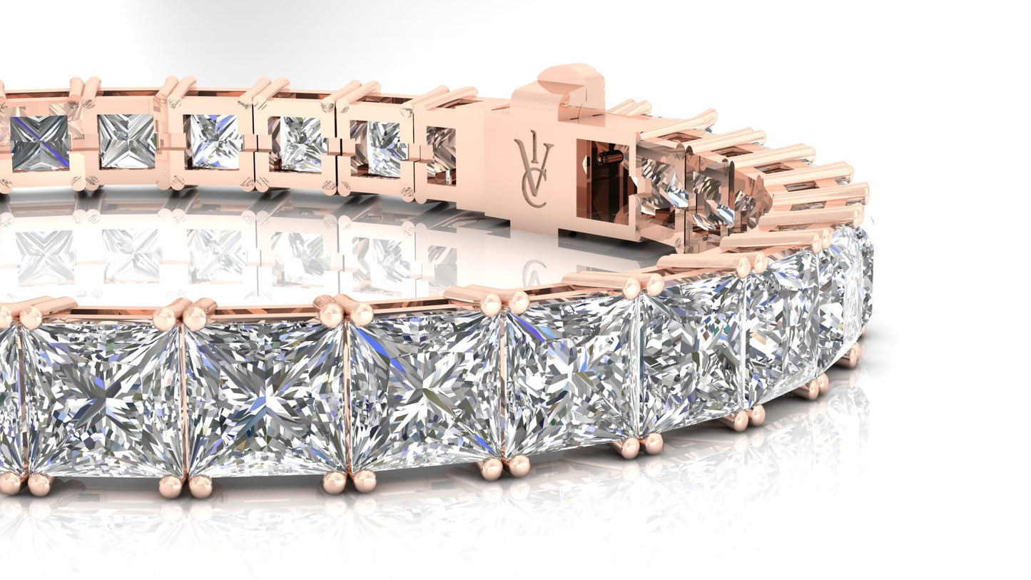 Princess cut tennis bracelet