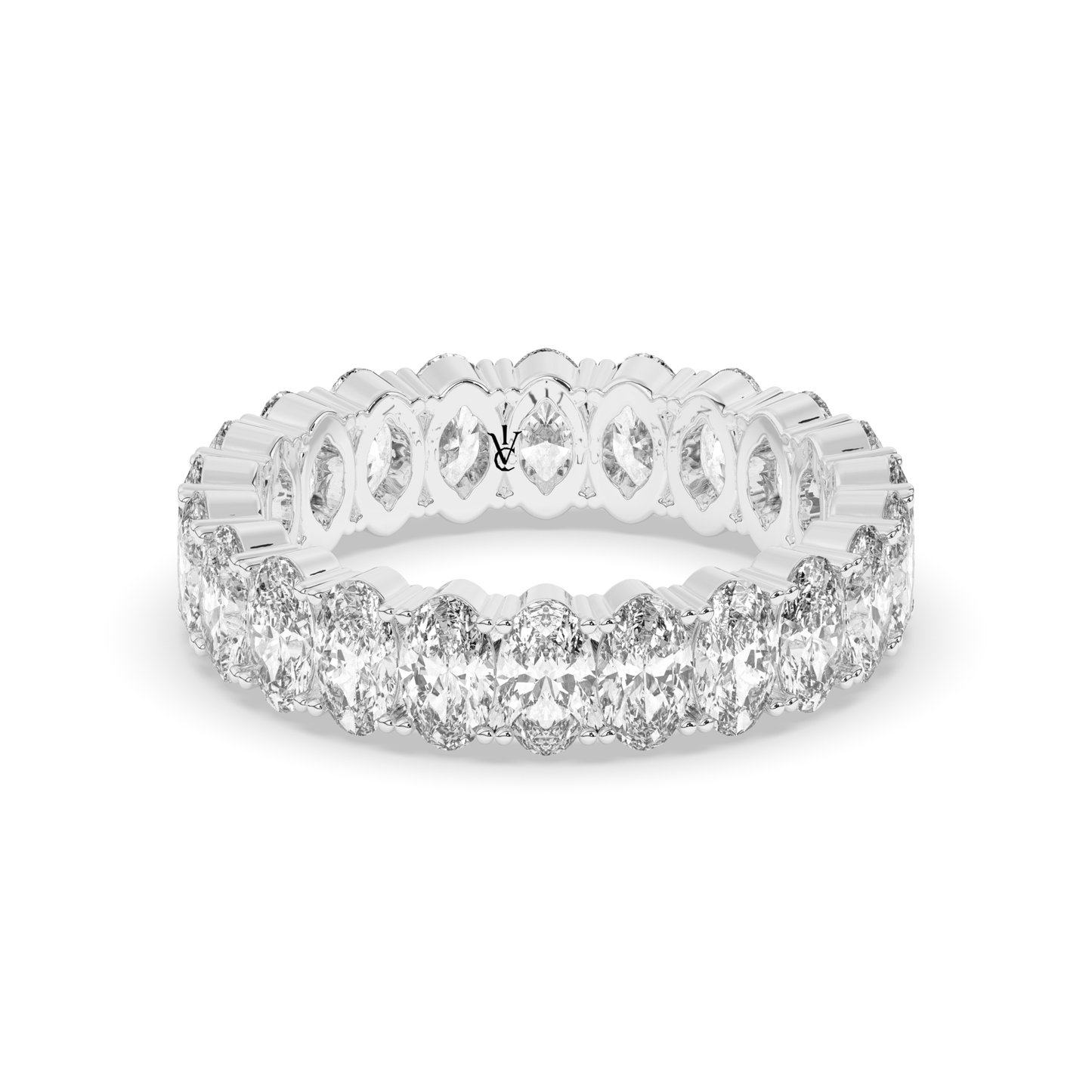 Oval eternity ring