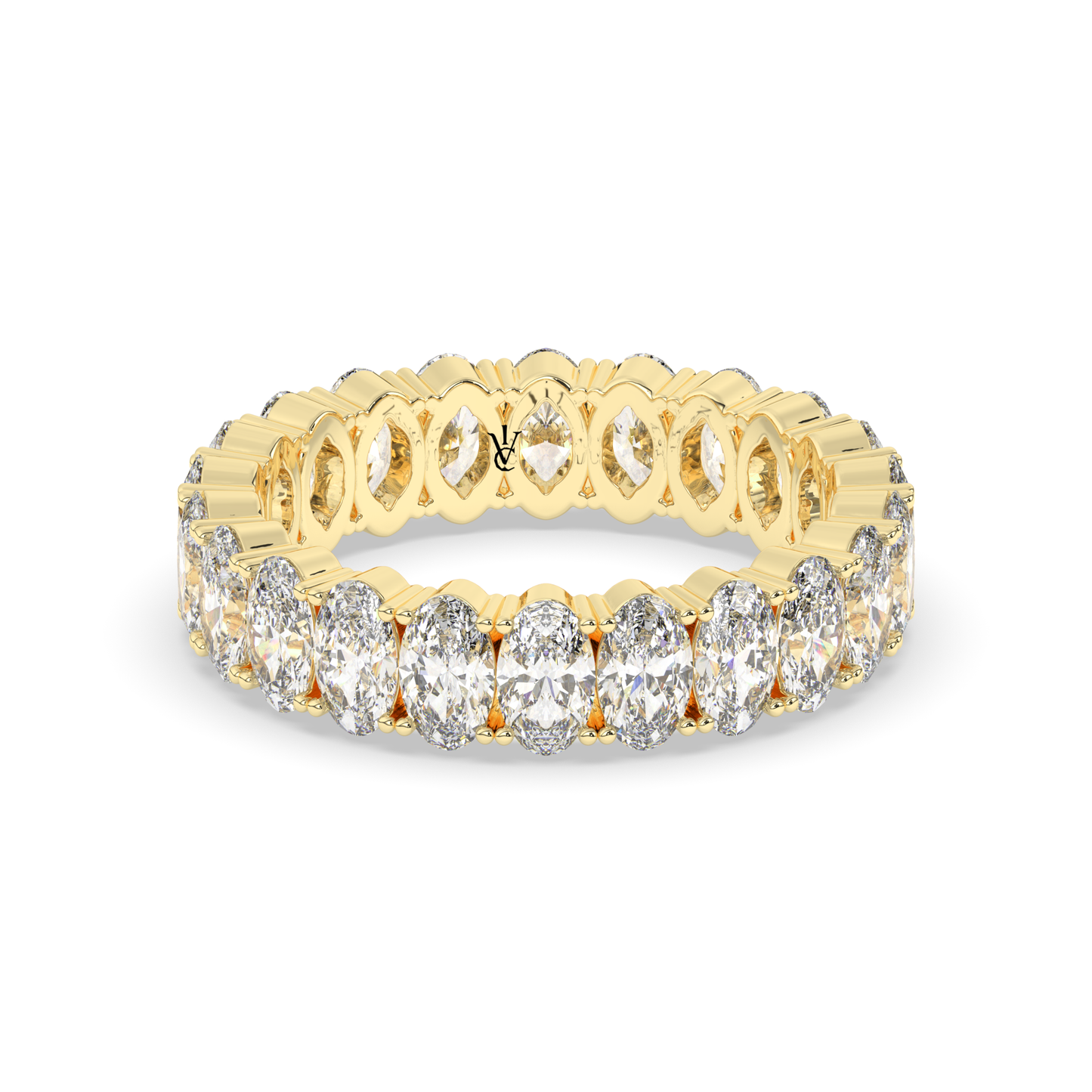 Oval eternity ring