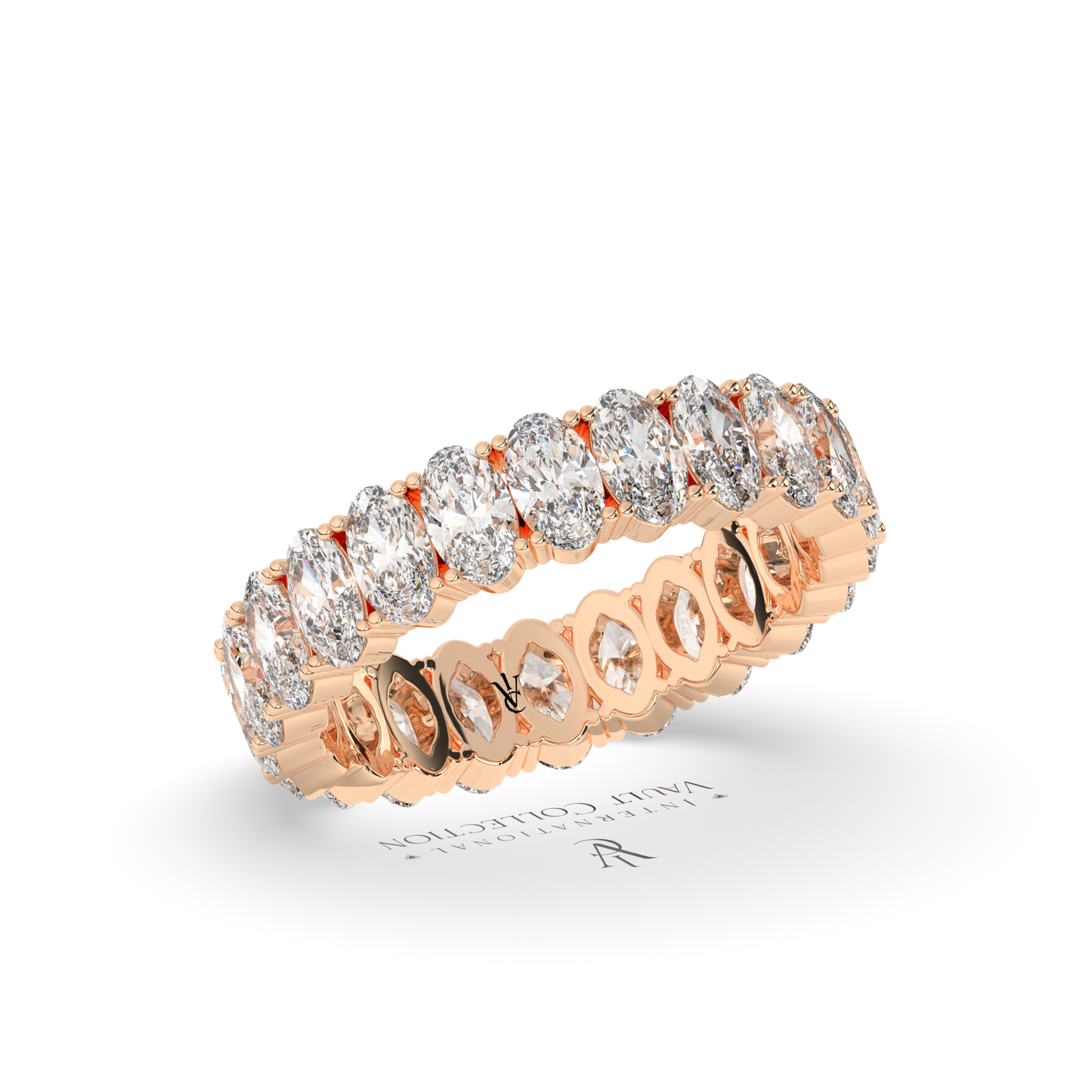 Oval eternity ring