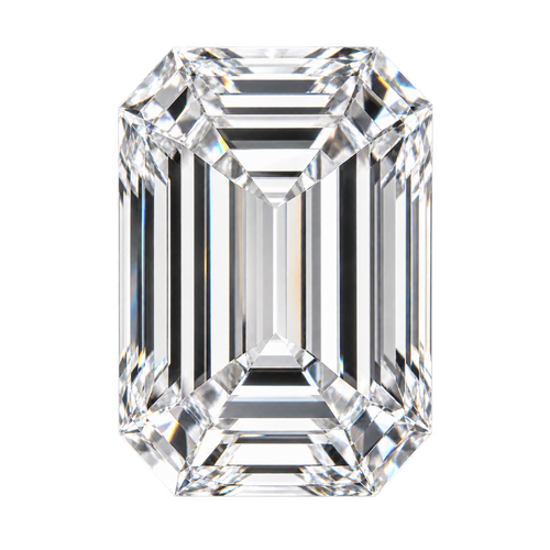 Representative colorless emerald lab-grown diamond