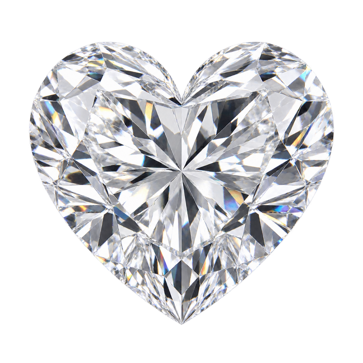 Representative colorless heart lab-grown diamond