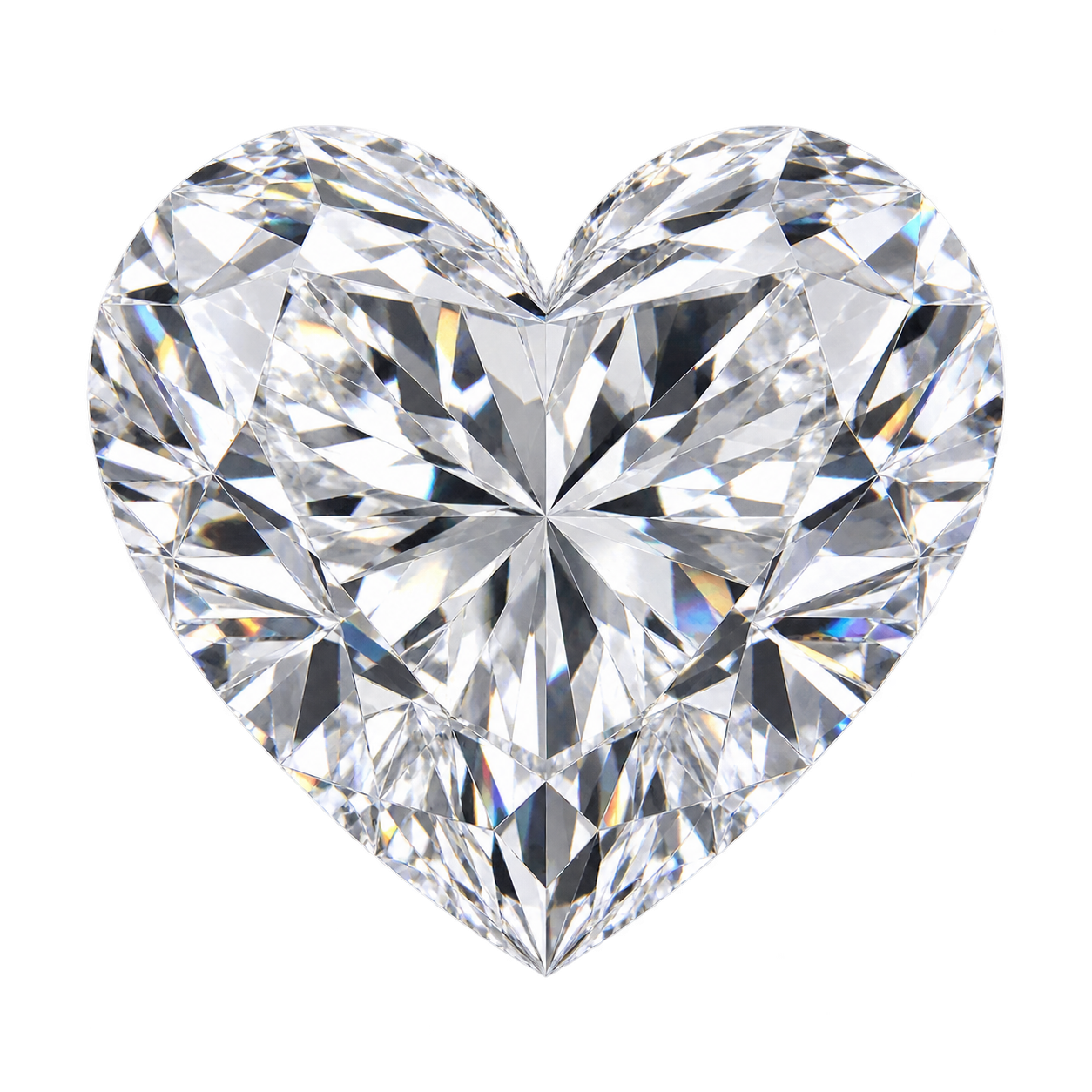 Representative colorless heart lab-grown diamond