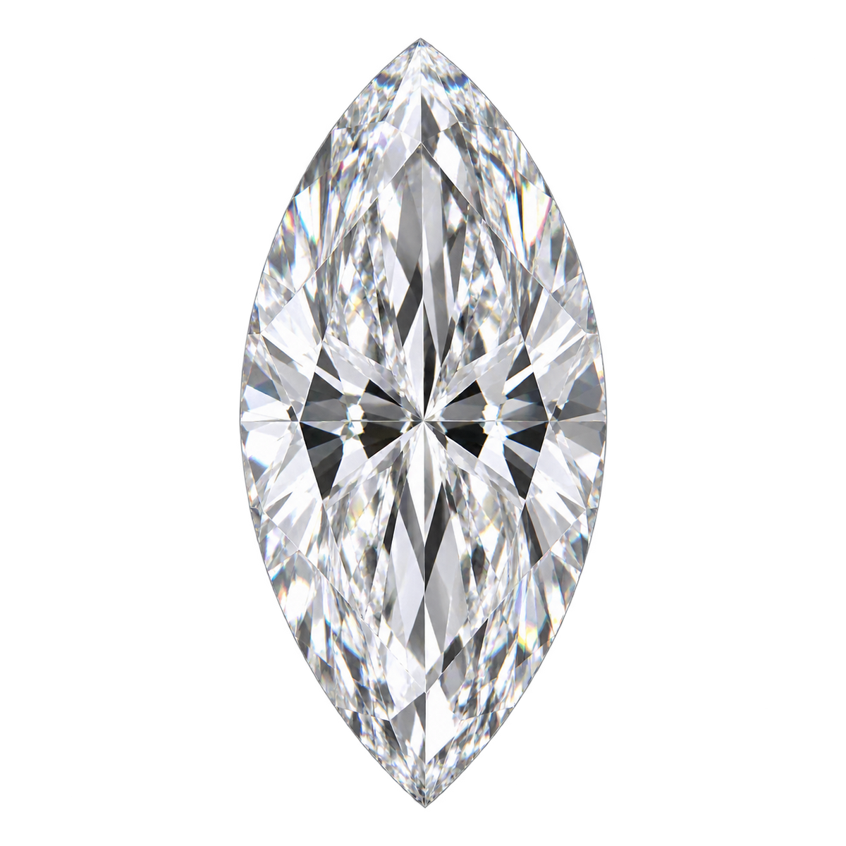 Representative colorless marquise lab-grown diamond