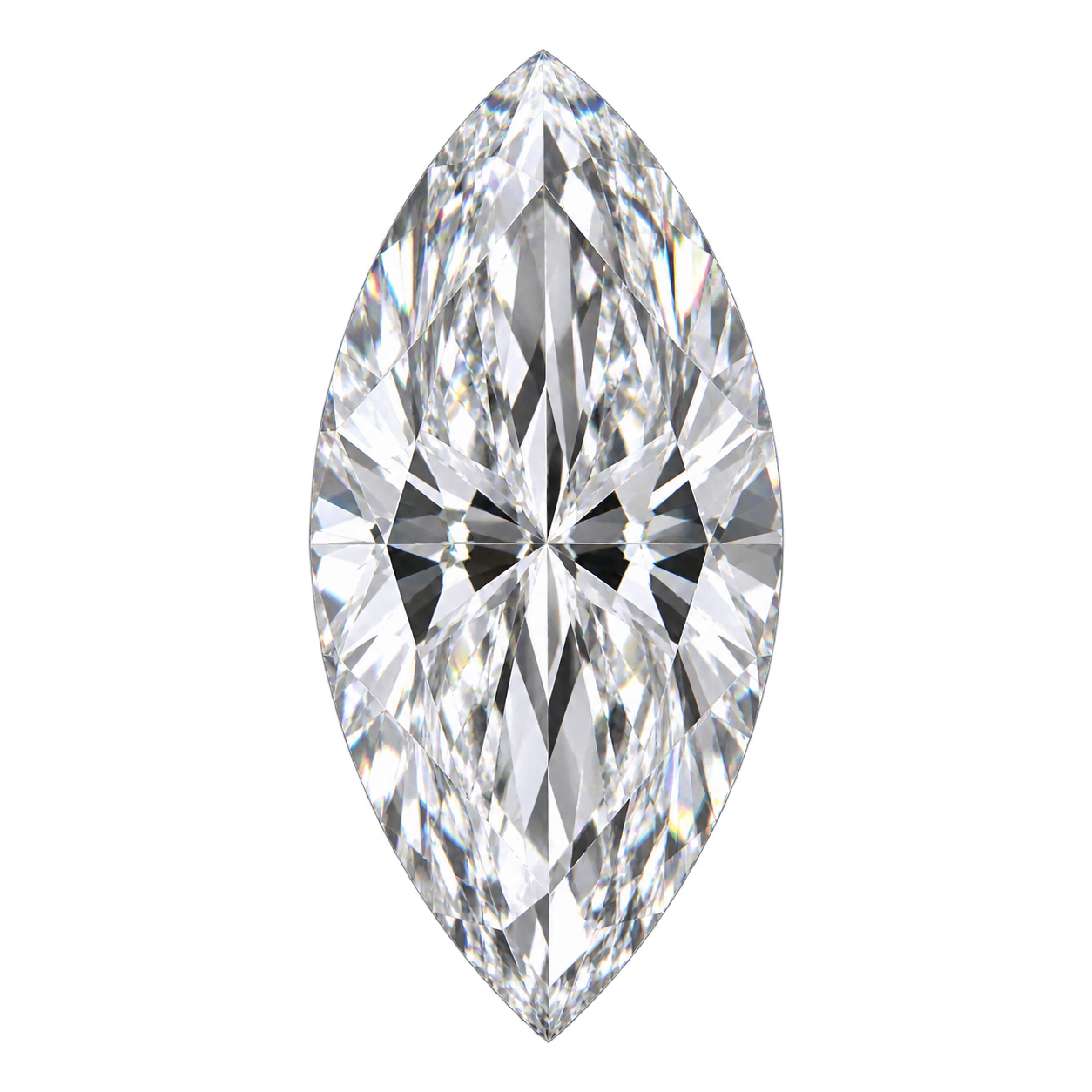 Representative colorless marquise lab-grown diamond
