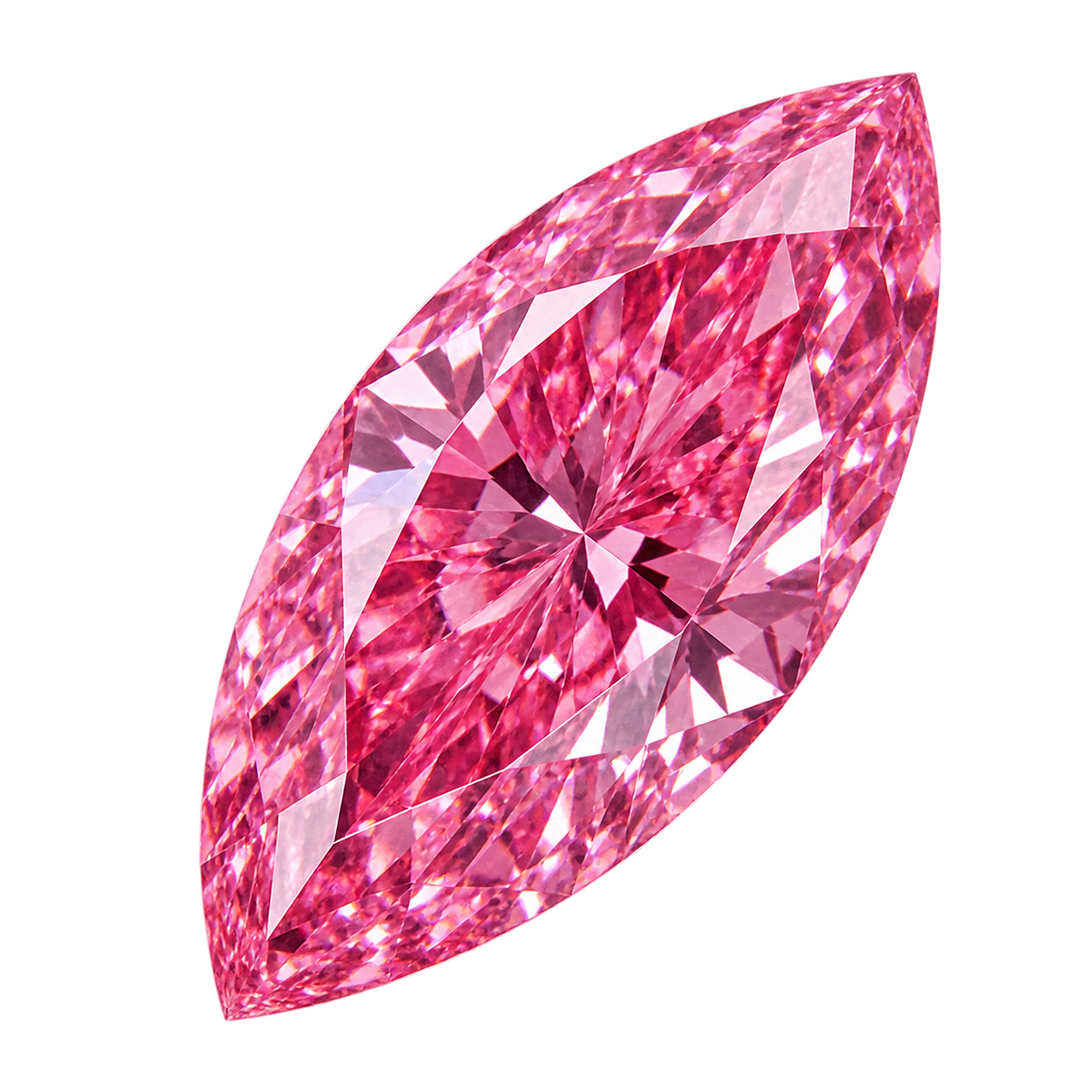 Representative vivid pink marquise lab-grown diamond