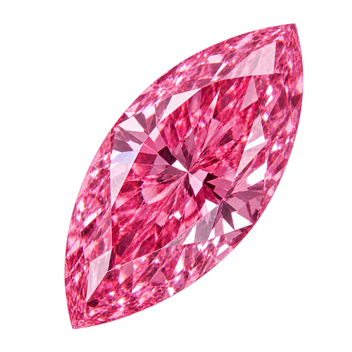 Representative vivid pink marquise lab-grown diamond
