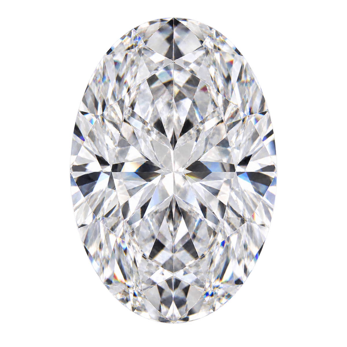 Representative colorless oval lab-grown diamond