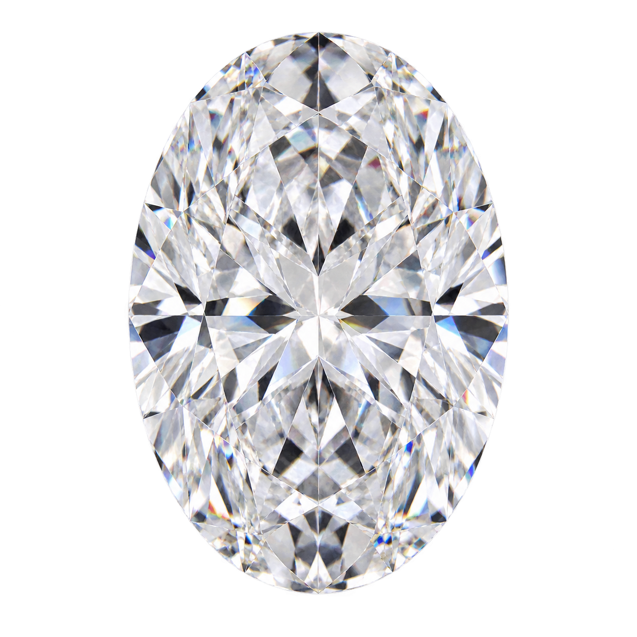 Representative colorless oval lab-grown diamond