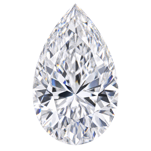 Representative colorless pear lab-grown diamond