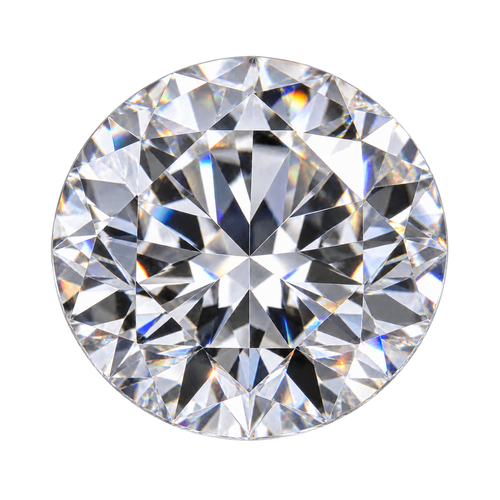 Representative colorless round lab-grown diamond